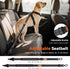 2Pcs 360 Dog Seat Belt, Dog Car Seat Belt Bungee, Car Harness for Pet with Buckle & Hook Latch, Safety Leash Vehicle