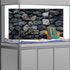 Underwater Stone Aquarium Background, Rock Wall Nature Landscape Fish Tank Backdrop Decor, Polyester Fabric with 6 EVA Double-Sided Tapes 36x18 inches/90x45cm