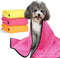 MICOOYO 3PCS Dog Towels for Drying, Super Absorbent Quick Drying Pet Grooming Towels for Puppy Cats (Yellow, Pink,