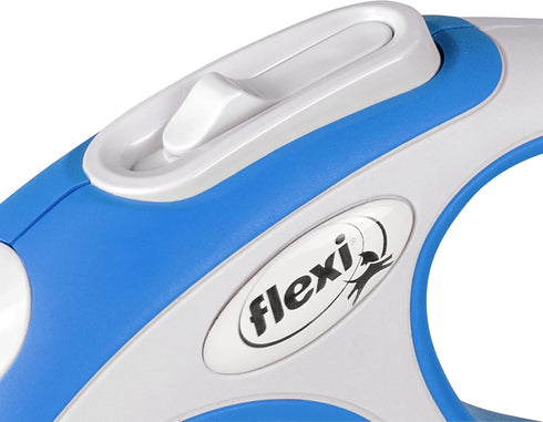 Flexi Comfort Tape Grey & Blue 3m Retractable Dog Leash for Dogs up to 12kgs/26lbs (Extra Small)
