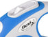 Flexi Comfort Tape Grey & Blue 3m Retractable Dog Leash for Dogs up to 12kgs/26lbs (Extra Small)