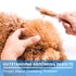 Stainless Steel Pet Shedding Comb - Grooming Comb with Different Spaced Rounded Teeth, Wide Trimmer Comb (Silver)