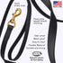 Viper Biothane K9 Working Dog Leash, Waterproof Lead for Tracking Training, 0.62 in Wide by 15 ft Long (Black)