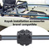 LaWana Kayak Rail Adapter, Black Kayak Rail Mount Compatible with Hobie H-Rail and MightyMount Duo Rails, Kayak Fishing