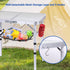 Sportneer Portable Folding Camping Table, Adjustable Height, 23.6" L x 15.7" W, with Mesh Layer for Outdoor Use
