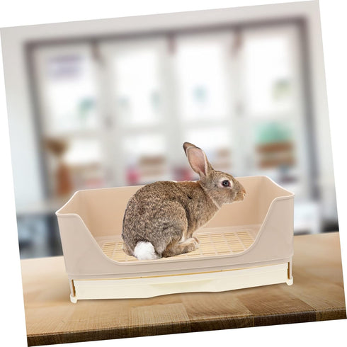 Bunny Potty Trainer Durable Animal Toilet with Large Mesh Design for Easy pet Litter Tray for Rabbits Guinea Pigs