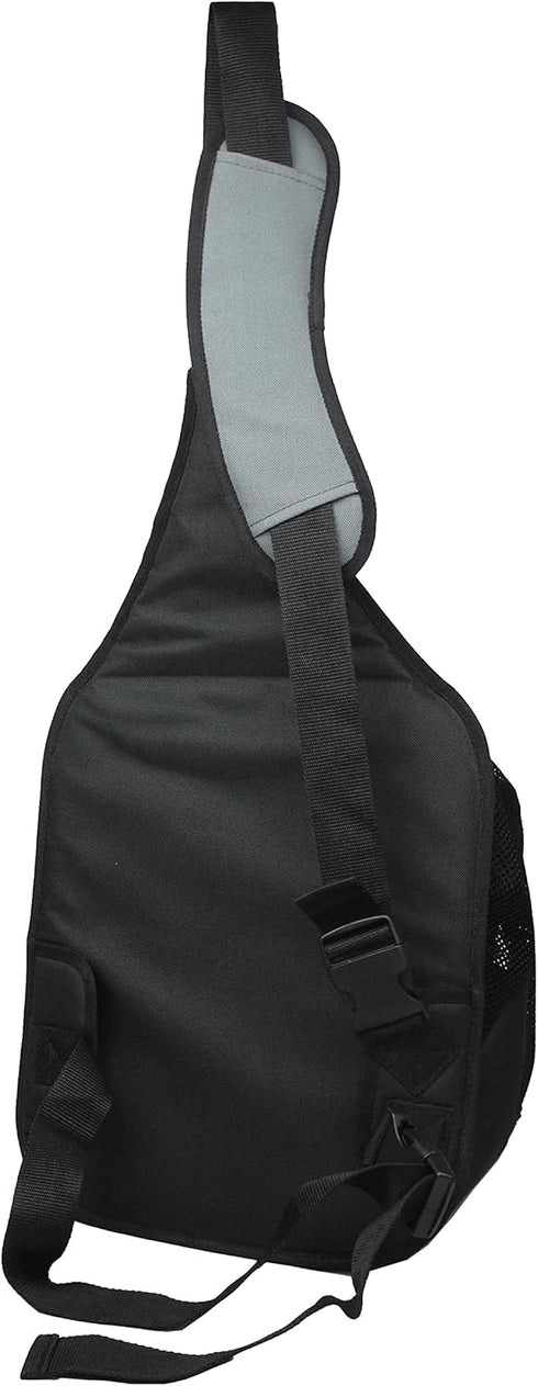 Pet Life Dog Carrier - Single Strap Over-The-Shoulder Backpack, Water-Resistant with Built-in Bottle Holder and Pouch