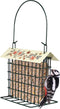 Wild Wings Decorative Metal Suet Cage Feeder for Outdoor Wild Bird Feeders, Black