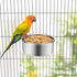 Pet Food Water Bowl with Clamp Holder - Stainless Steel Coop Cup Hanging Feeder for Dog, Bird, Cat