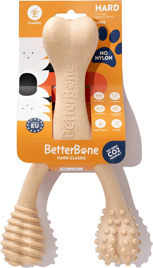 All-Natural Nylon-Free Dog Chew Toys - Hard Density for Strong to Aggressive Chewers, Non-Toxic, Promotes Dental Health