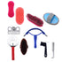 10Pcs Set Horse Grooming Kit Equestrian Brush with Sweat Scraper Combs Hoof Pick for Horse Care Cleaning Tools