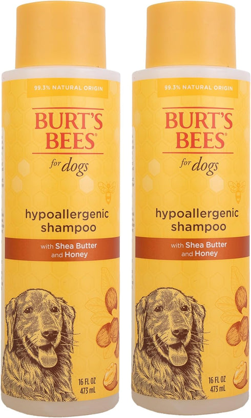 Burt's Bees for Pets Hypoallergenic Dog Shampoo with Shea Butter and Honey, 16 Ounces - 2 Pack