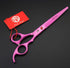 7.0 inch 3PCS Set Purple Dragon Pink Pet Grooming Scissors Cat Dog Hair Cutting & Thinning Shears for Women Female Pet