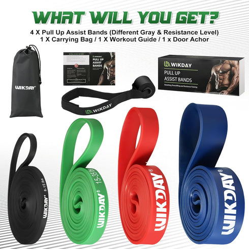 Resistance Bands, Pull Up Bands, Workout Bands for Exercise, Heavy Resistance Band Set for Men & Women
