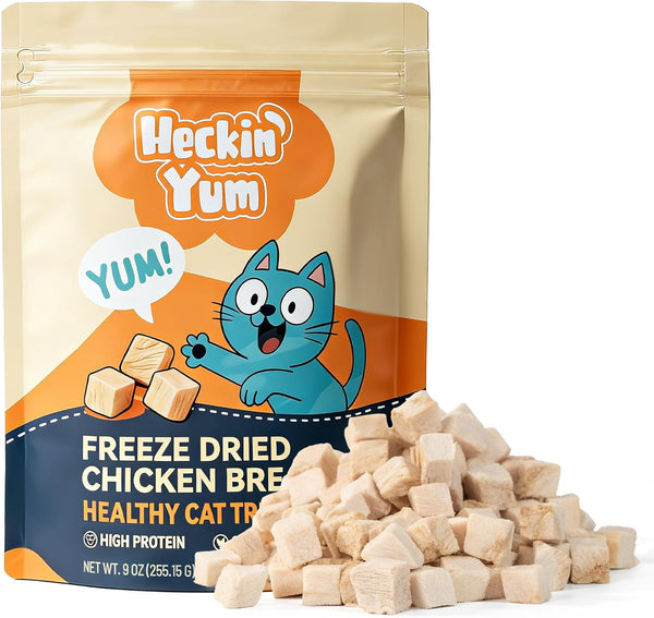 Freeze Dried Chicken Cat Treats, Single Ingredient Healthy Cat Snacks & Food