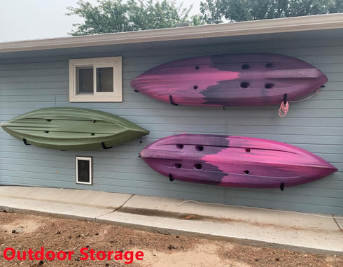 Heavy Duty Kayak Storage Racks, 15 Inch Wall Mount Garage Hooks for Kayak, Canoe, Surfboard, Paddle Board