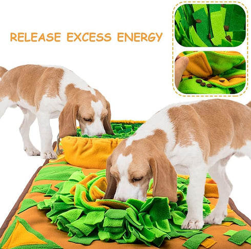 34.6 19.6 AWOOF Large Dog Snuffle Mat, Interactive Feeding Mat, in x in, Squeaker and Crinkle Paper, Non-Slip, Easy