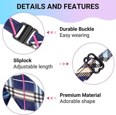 Segarty Adjustable 50 PCS Dog Ties, Neckties and Bows for Medium Large Dog Festival Formal Grooming Accessories