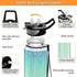 siphylline 30 oz Blue Mint Green Glitter Sparkling Simply Modern Water Bottle Tritan BPA Free Leak Proof non toxic