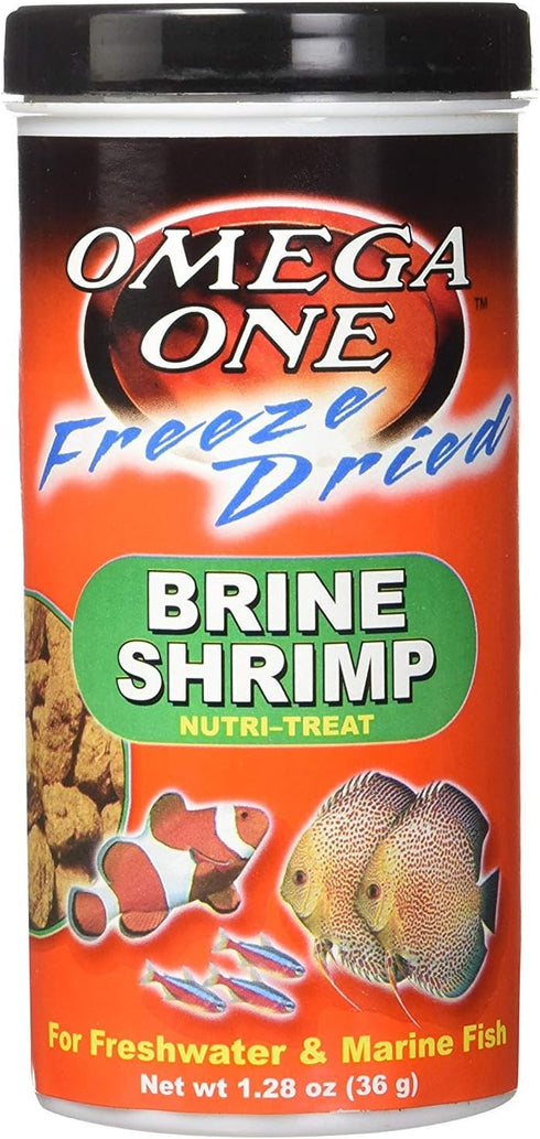 (3 Pack 1.28 Oz Omega One Freeze Dried Brine Shrimp