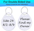 Dog Camping Gear (10pk) - Emergency Double Sided ID Tags with Key Ring - Water-Resistant Pet Tags