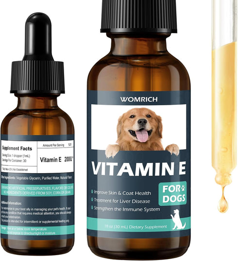 Vitamin E for Dogs - Dog Vitamins E - Vitamin E Dropper