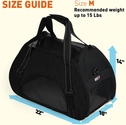 Dogline Airline Approved Carrier Bag for Dogs and Cats