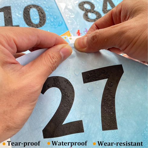 UISKOOPW Tyvek Race Bibs Running Numbers Bibs with Race Bib Tape Instead Pins Track Bib Numbers for Tryouts Racing Bibs