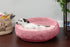 Furhaven 24" Round Calming Donut Dog Bed for Indoor Cats & Small Dogs, Washable, Up to 20 lbs, Rose Pink