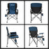 XGEAR Camping Chair Hard Arm High Back Lawn Chair Heavy Duty with Cup Holder, for Camp, Fishing, Hiking, Outdoor, Carry