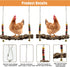 (4pcs) Chicken Bird Swing,Chicken Perch,Natural Wooden Swing Toys,Wood Stand for Chick,Safe and Relief