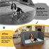 Bhyhok 4-Inch 33.5"23.6"15.9" Foldable Dog Litter Box with High Walls, Waterproof Indoor Dog Potty Tray with Baffle