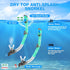 Snorkeling Gear for Adults - Anti-Fog Tempered Glass Lens Snorkel Set with Mesh Bag, Ear Plug for Scuba Diving