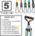 Resistance Bands Set (12pcs) - Workout Bands with Handles, Door Anchor, Ankle Straps, Carry Bag