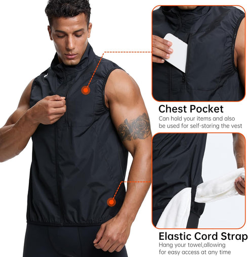 Men's Full Zipper Sweat Vest - HOTSUIT Sauna Vest for Weight Loss & Gym