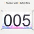 4"x7" 001-200) TRIWONDER Race Bibs Running Numbers with Safety Pins, Tyvek Large Numbers for Marathon Runners Events