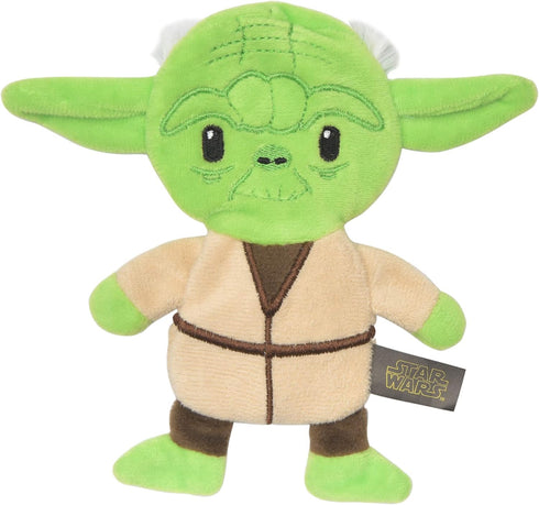 Star Wars for Pets Dog Toy Yoda 9 Inch Plush Flattie, Medium Yoda Dog Toy for Daily Play, Stuffingless Dog Toy
