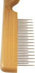 Detangling Pet Comb for Matted Hair - Natural Easy Grooming Tool with Long & Short Stainless Steel Teeth for Dog and Cat