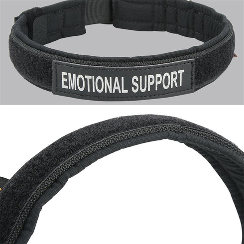 EXCELLENT ELITE SPANKER Tactical Adjustable Nylon Dog Collar - Heavy Duty Military for Small, Medium, Large Dogs (BLK-M)