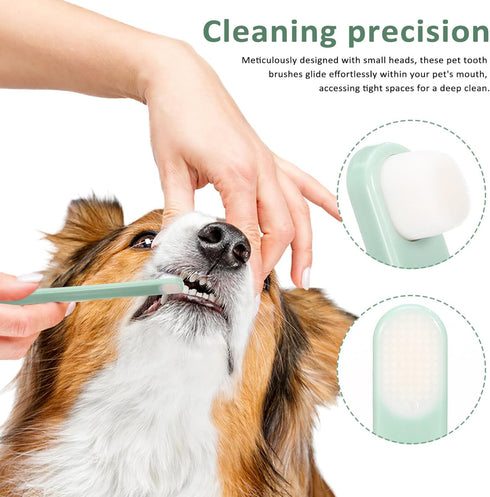 SUPVOX Extra Soft Pet Toothbrush – Dog and Cat Dental Cleaning Brushes for Sensitive Teeth & Gums, 3 Pack Kit