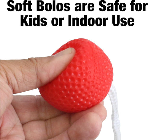 Set GoSports Ladder Toss Bolo Replacement - Kid Safe Soft Rubber or Hard Golf Balls