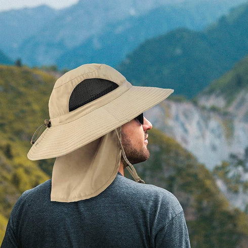 SUN CUBE Wide Brim Sun Hat for Men and Women, Fishing UV Protection, UPF 50+