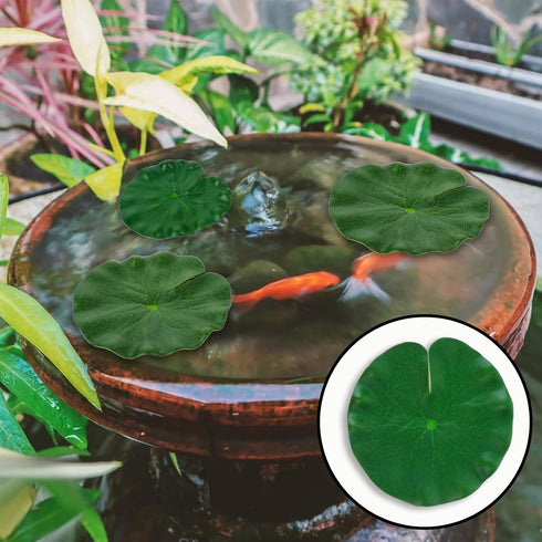 12Pcs Realistic Lily Pads Leaves - Artificial Floating Foam Foliage for Ponds, Koi Fish Pool, Patio & Aquarium Decor