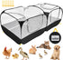 Jhua Pet Playpen for Small Animals, Portable Chicken Run with Detachable Bottom