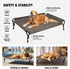 Veehoo Cooling Raised Dog Bed, Guardrail Elevated Chewproof Frame with Washable & Breathable Mesh, Non-Slip, X Large,