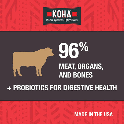 KOHA Raw Life Freeze-Dried Raw Topper, Beef for Dogs and Cats, High Protein Meal Topper, 8oz Bag