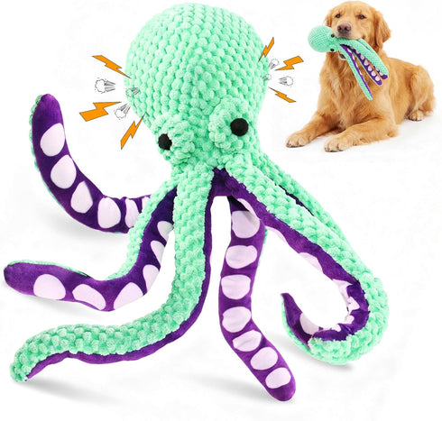 Fuufome Large Squeaky Dog Toys- Plush Dog Toys with Soft Fabric for