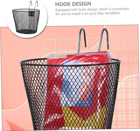 Toddmomy Electric Mountain Bike Metal Container, Scooter for Kids E Bike Accessories, Front Basket for Riding