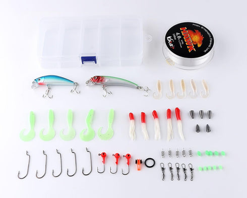 mouhike Fishing Rod Reel Combo Full Kit - Telescopic Fishing Pole Set with Spinning Reel, Line, Lures, Hooks, Carrier