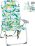 NAICKUC Folding Tall Backpack Beach Chairs for Adults, 5-Positions Adjustable Portable Recliner, Aluminum